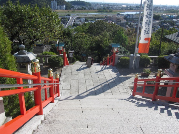 足利市織姫神社の階段