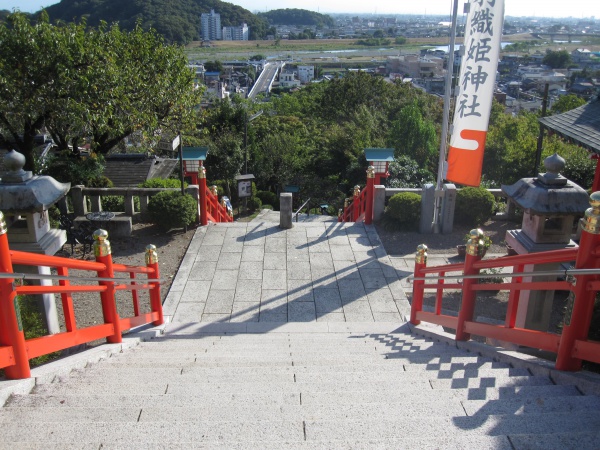 足利市織姫神社の階段