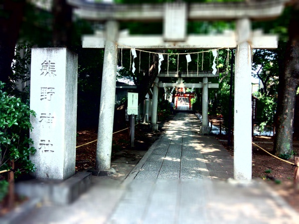 自由が丘　熊野神社の鳥居